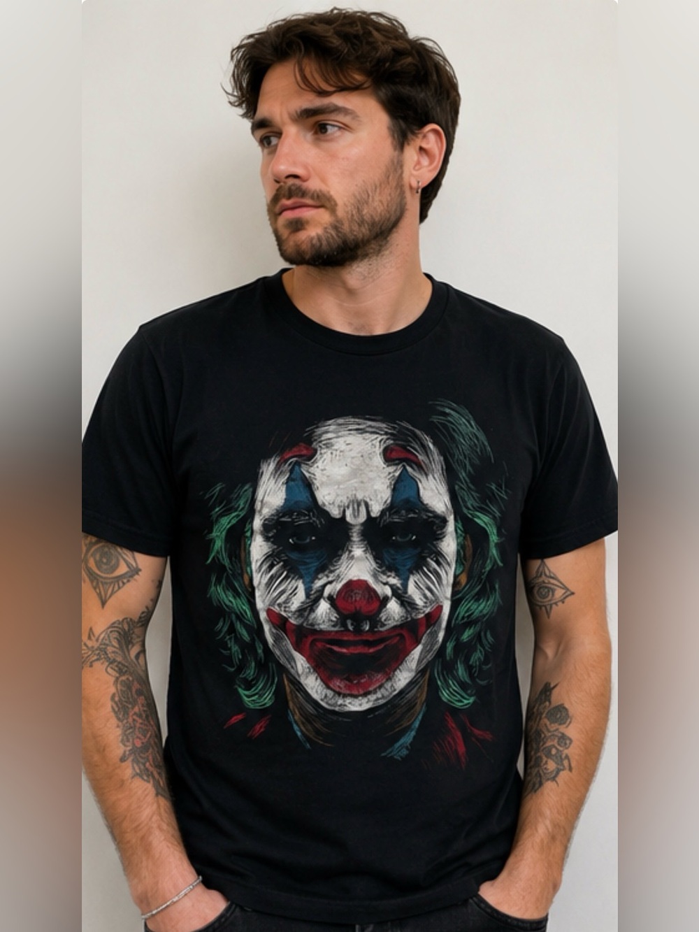 GRIMM Designs Joker Clown Graphic T-Shirt – Made in England – S/M